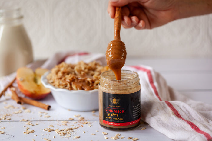 Cinnamon Creamed Honey – 6 oz Spreadable Raw Honey – product image