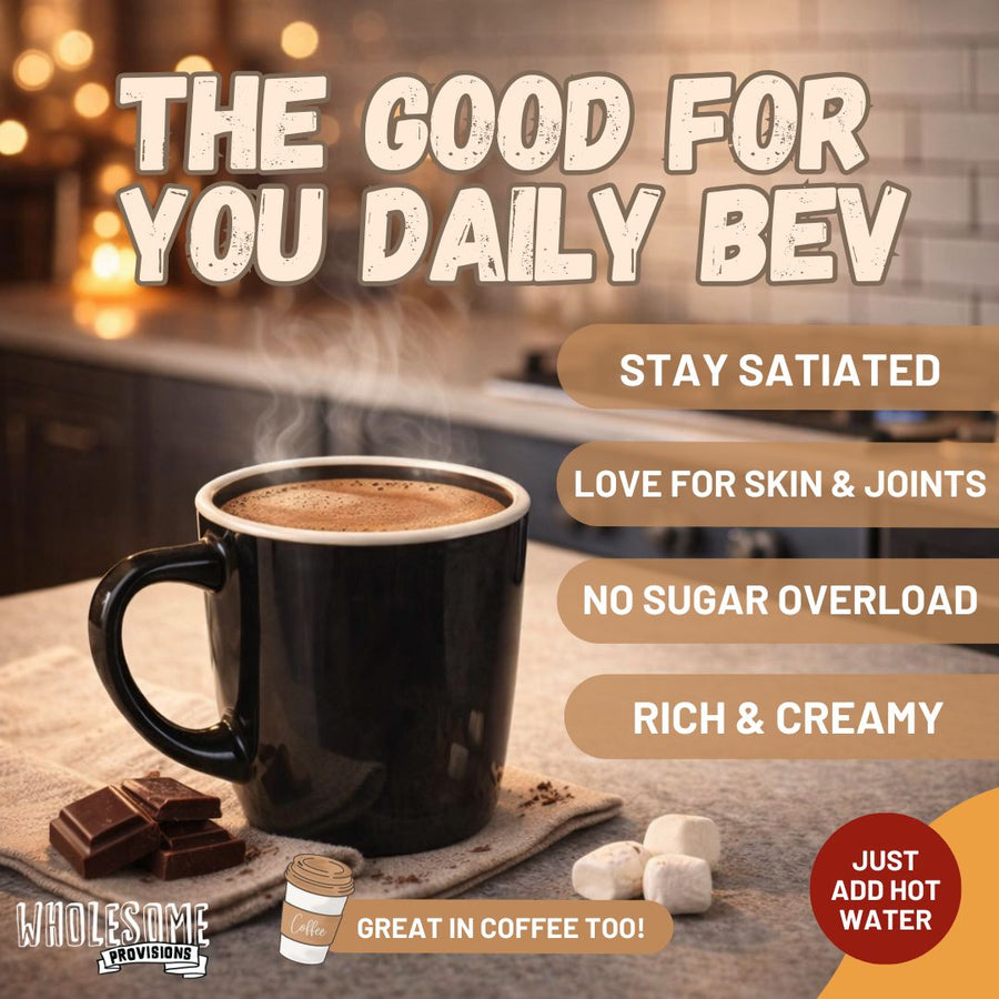 Classic Protein Hot Chocolate: mug of prepared hot cocoa.