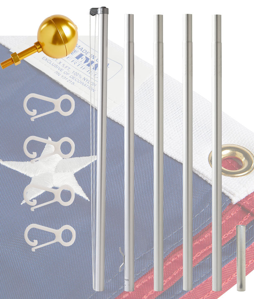 Classic Rope Flagpole Kit — residential flagpole product view (image 9)