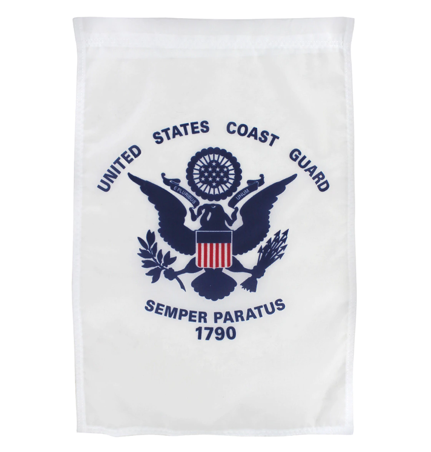 U.S. Coast Guard garden flag made in USA from durable SolarMax nylon