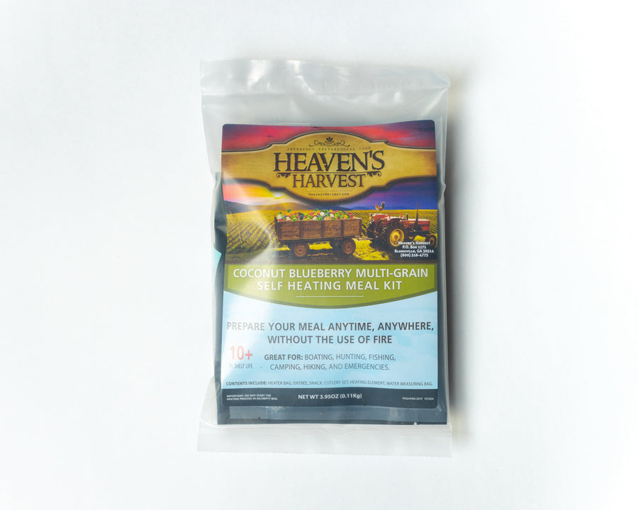 Coconut Blueberry Multigrain self-heating breakfast kit, front package