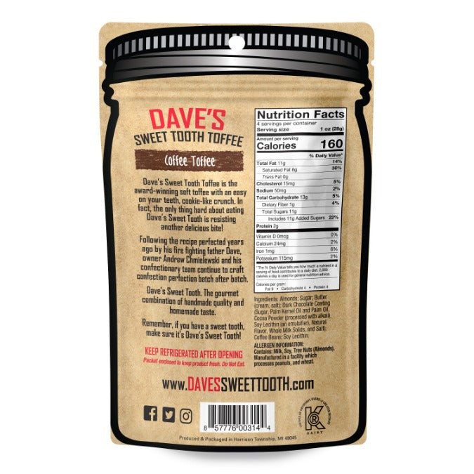 Coffee Toffee — back or label view