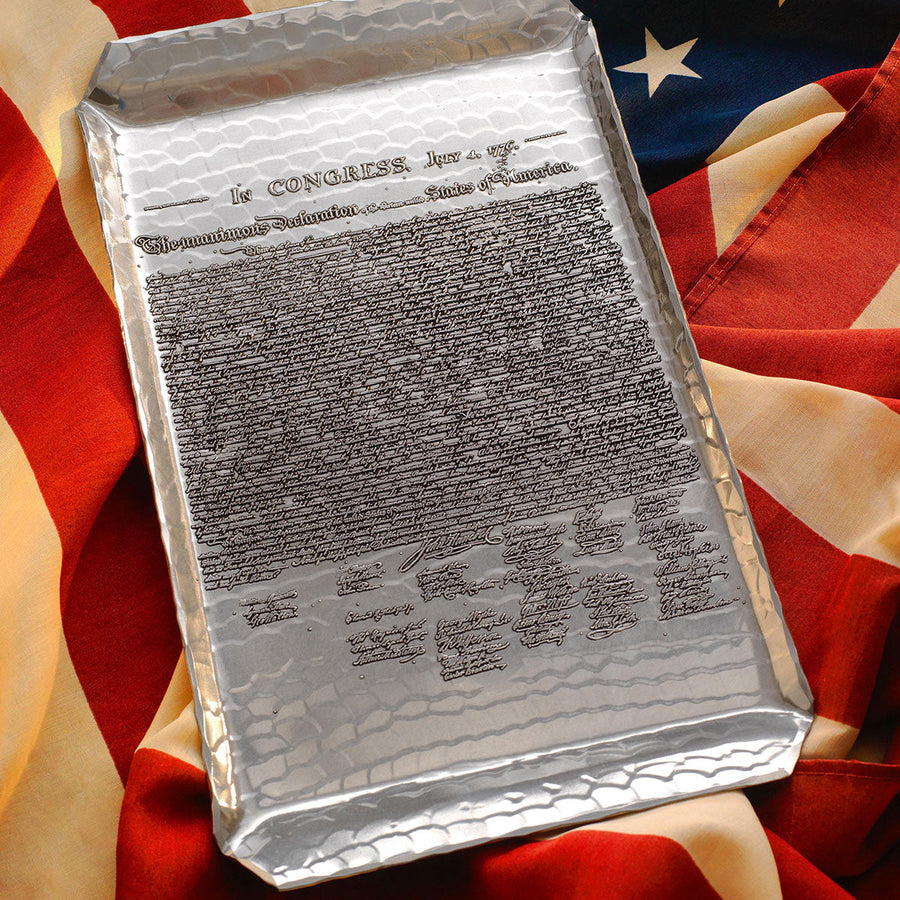 Styled display featuring Declaration of Independence Tray (America250)