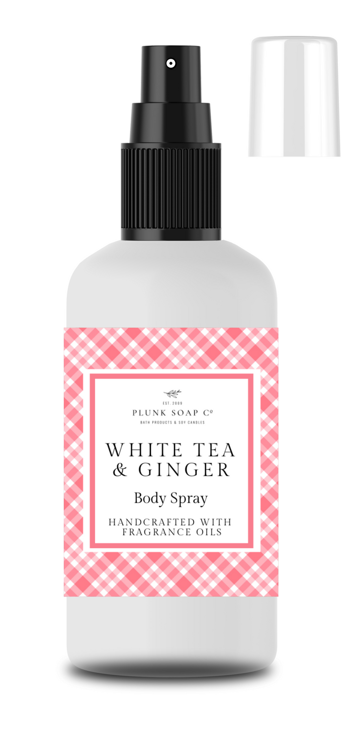 White Tea and Ginger Scented Body Spray