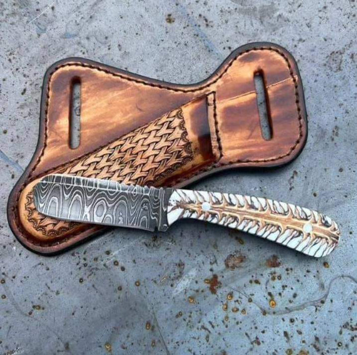 Cowboy Bull Cutter Knives – Custom Handmade Damascus Steel Blade