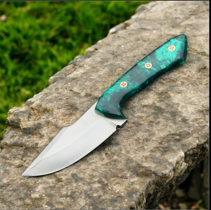 Premium Custom Western Cowboy Knife – J2 Steel & Resin Handle