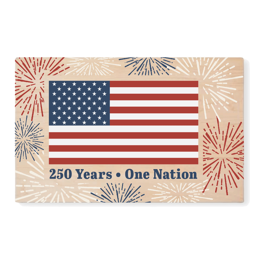 4th of July Maple Wood Serving Board