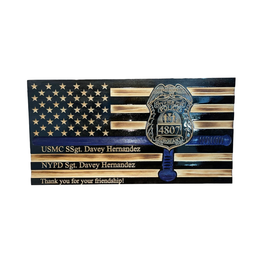 personalized police flag