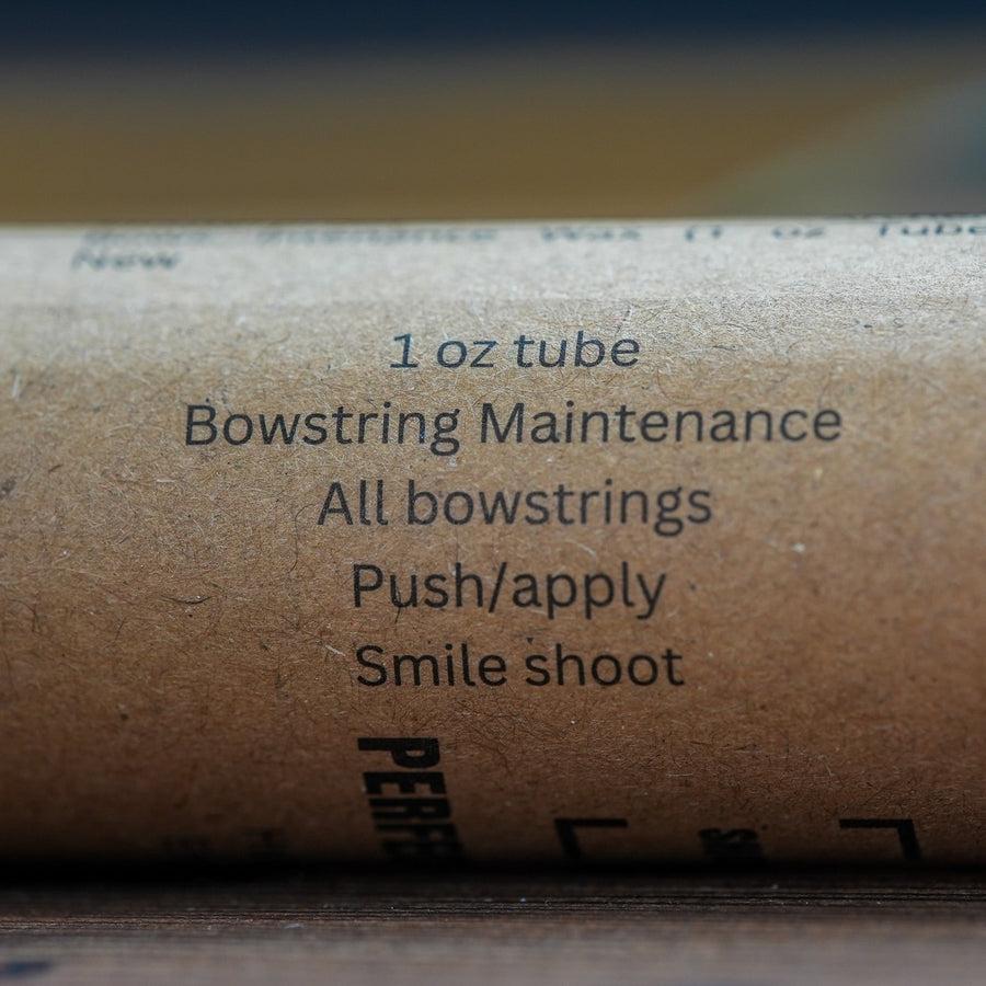 Sticky Perfect Bowstring Wax — tube usage label detail
