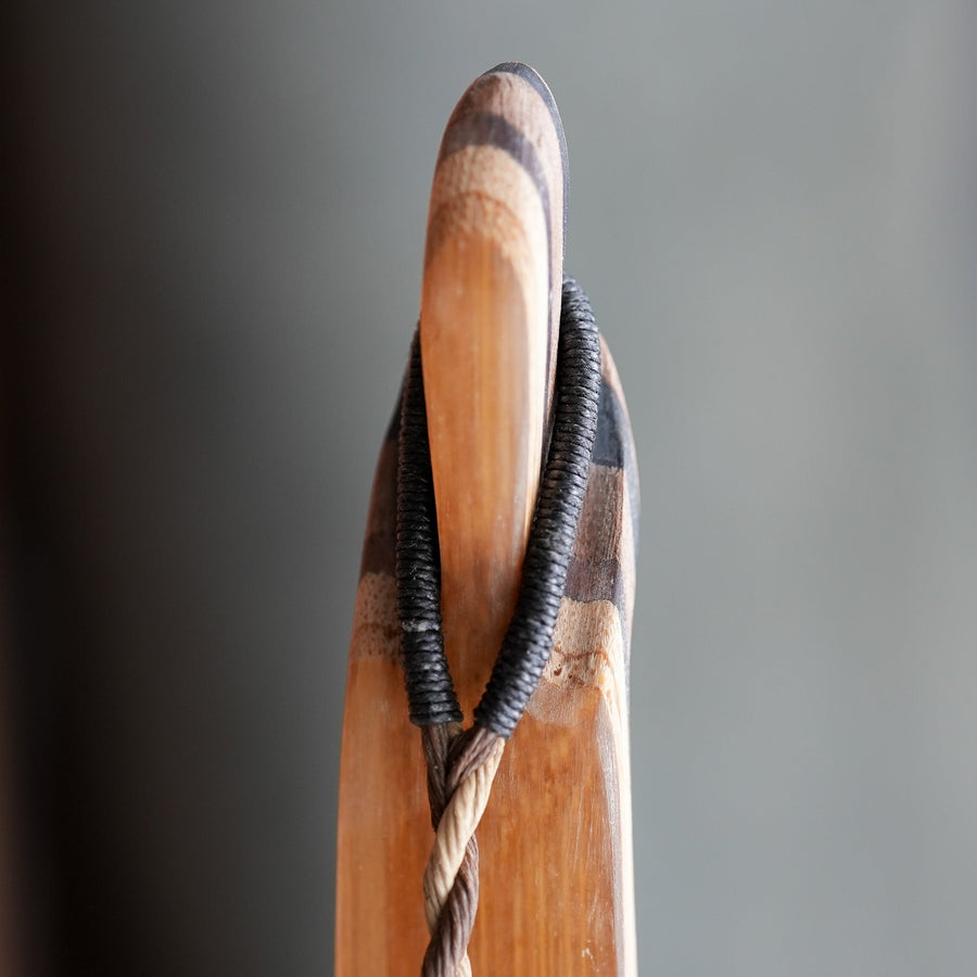 Horse Bow Flemish Twist Bowstring — loop fitted over a bow tip