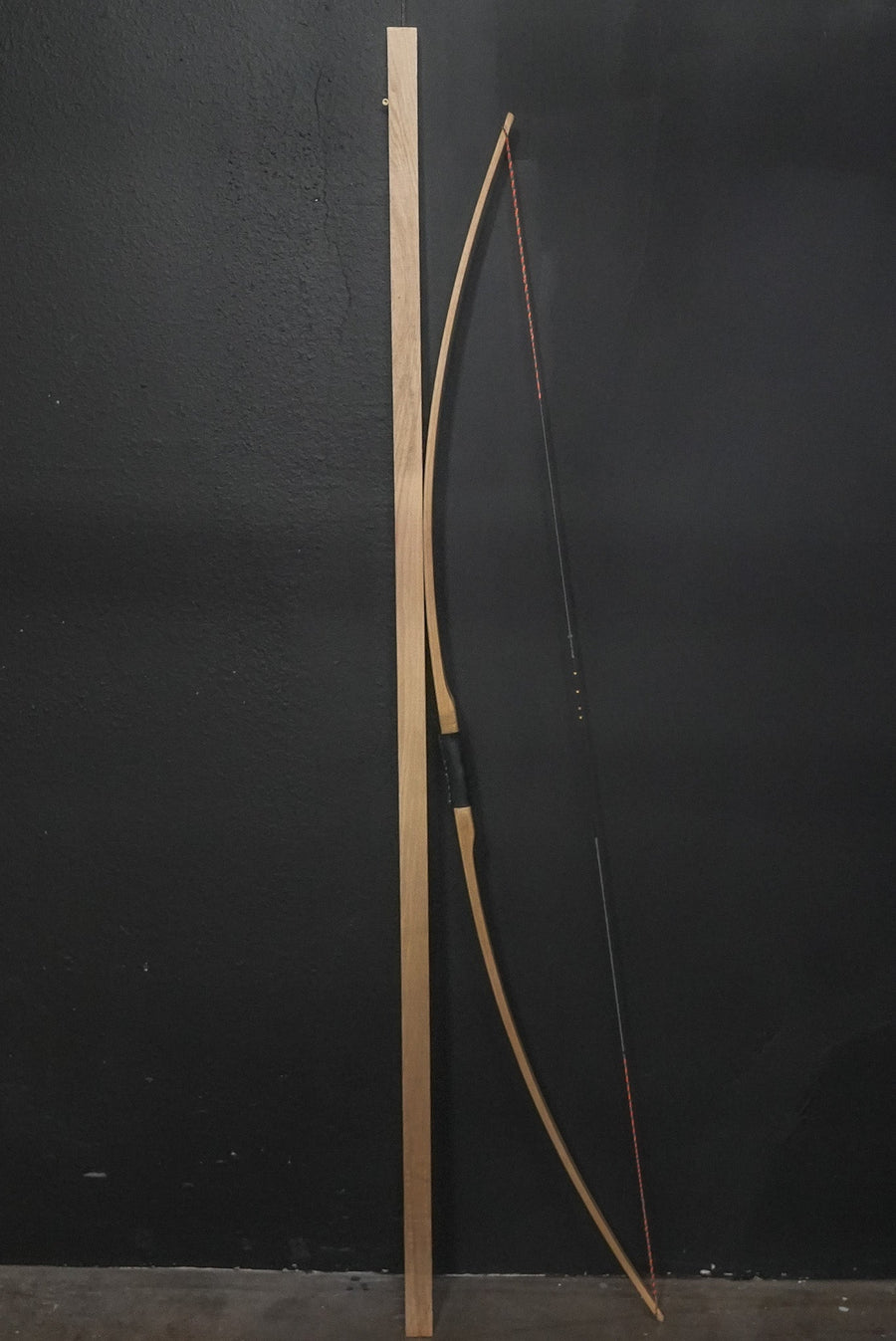 Hickory Bow-Making Stave — completed bow as woodworking example