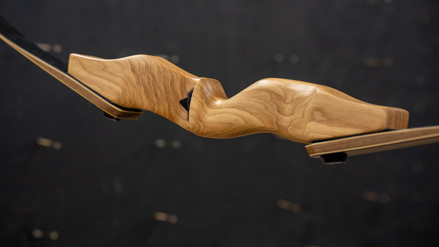 Bob Garner USA-Made Takedown Recurve Bow — side profile of takedown riser