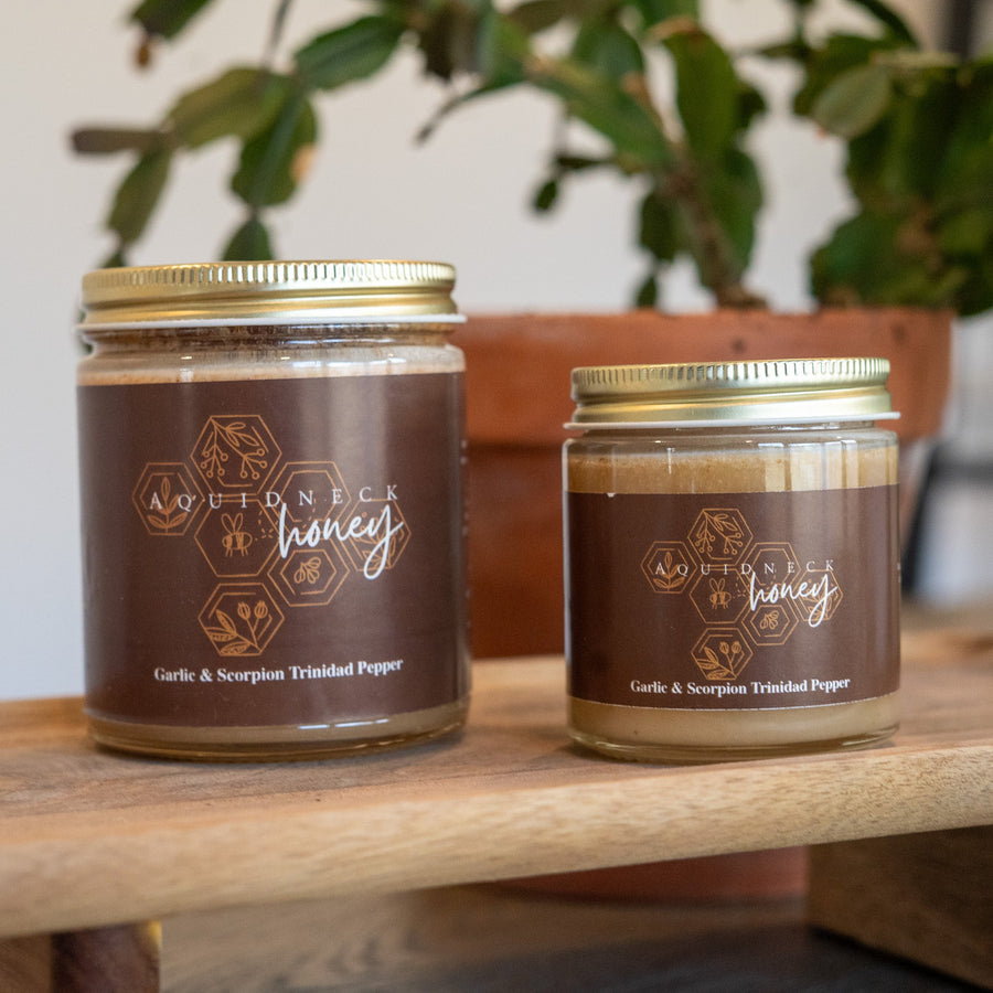 Hot Garlic Infused Creamed Honey