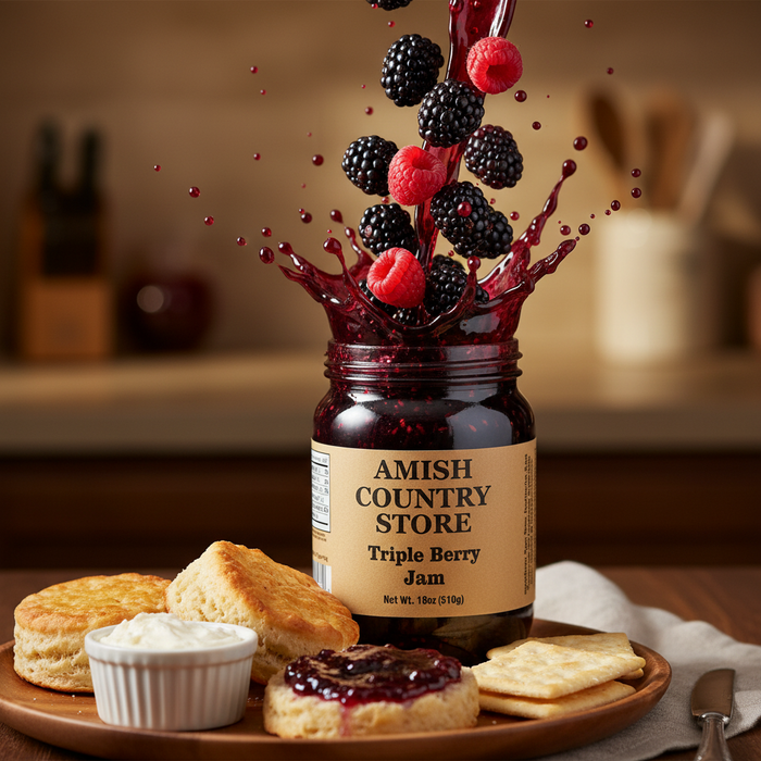 Triple Berry Jam | Blackberry, Black Raspberry & Red Raspberry Spread | 18 oz – product listing image 1