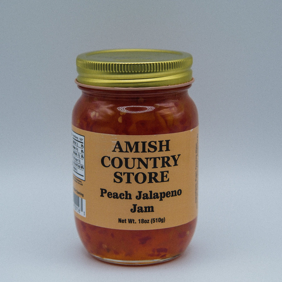 Peach Jalapeno Jam front package label