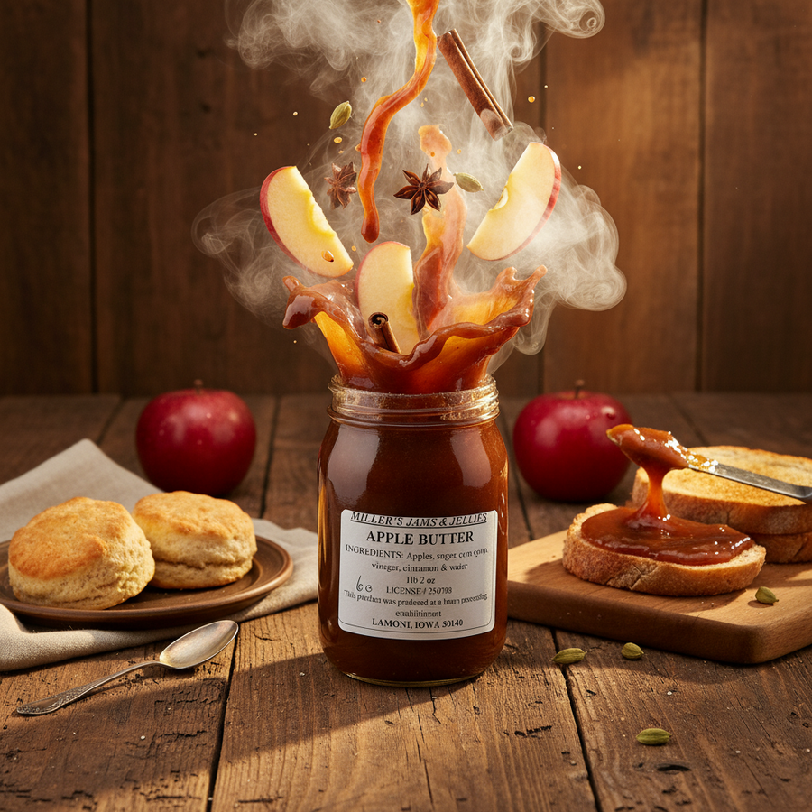 Miller’s Amish-Made Apple Butter | Local Small Batch Apple Spread – product listing image 1