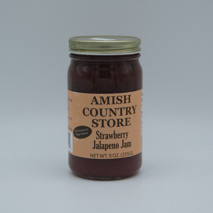 Strawberry Jalapeño Jam – No Sugar Added front package label