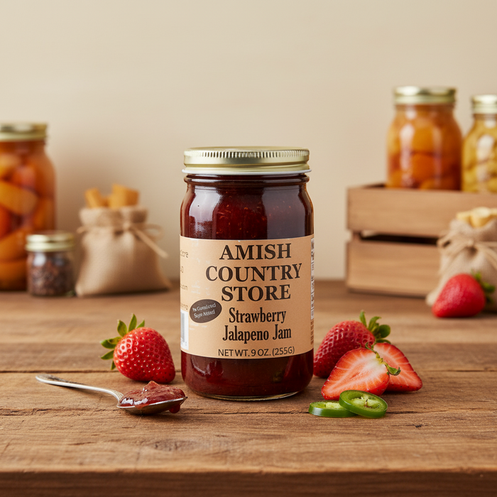 Strawberry Jalapeño Jam – No Sugar Added (9 oz) – product image 1