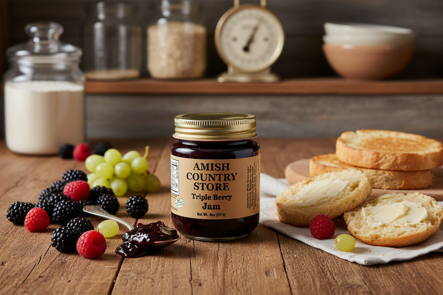 Triple Berry Jam | No Sugar Added Berry Spread | 8 oz – product image 1