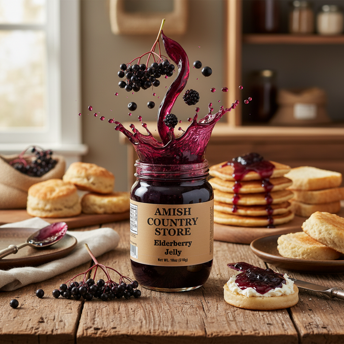 Elderberry Jelly | All-Natural Country Pantry Spread | 18 oz — product listing photo 1