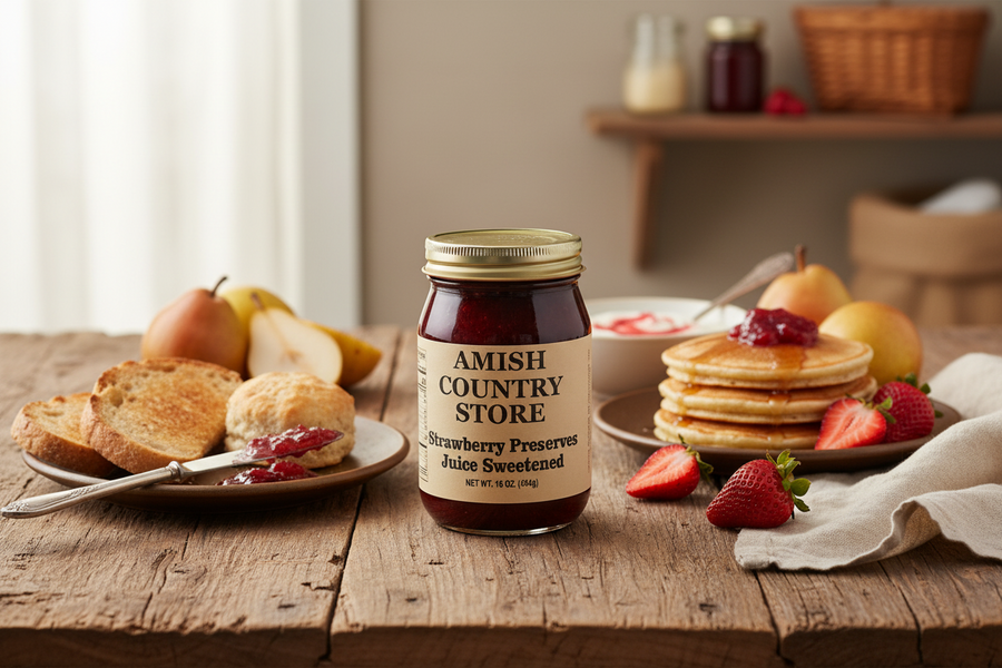 Juice-Sweetened Strawberry Preserves | 16 oz – product catalog photo 1