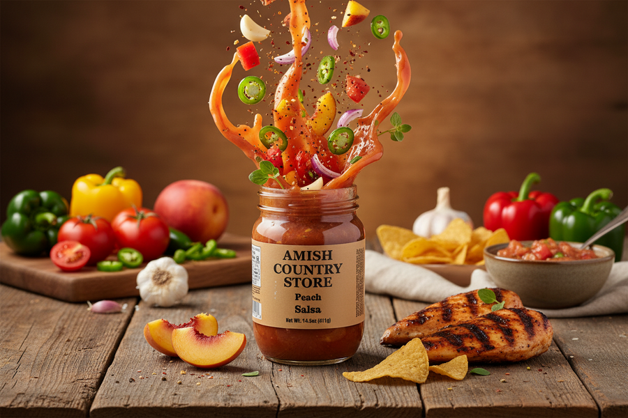 Old-Fashioned Peach Salsa | Sweet & Zesty Country Salsa | 14.5 oz — catalog image 1