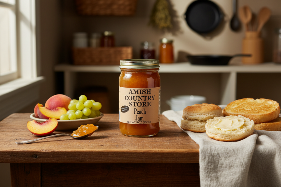Peach Jam | No Granulated Sugar Added Fruit Spread | 9 oz – product image 1