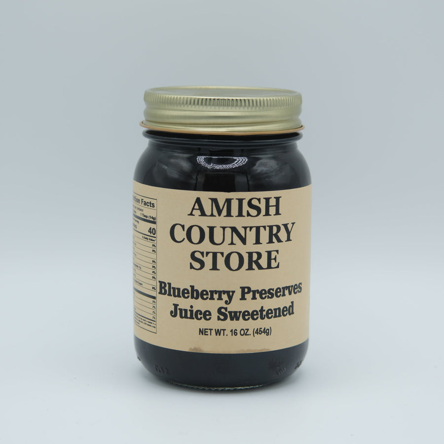 Juice-Sweetened Blueberry Preserves front package label