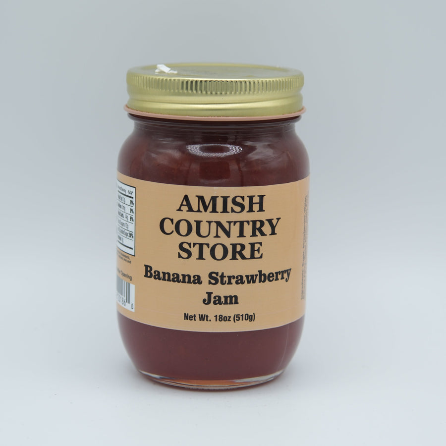 Banana Strawberry Jam | Sweet Old-Fashioned Fruit Spread | 18 oz – product listing image 2