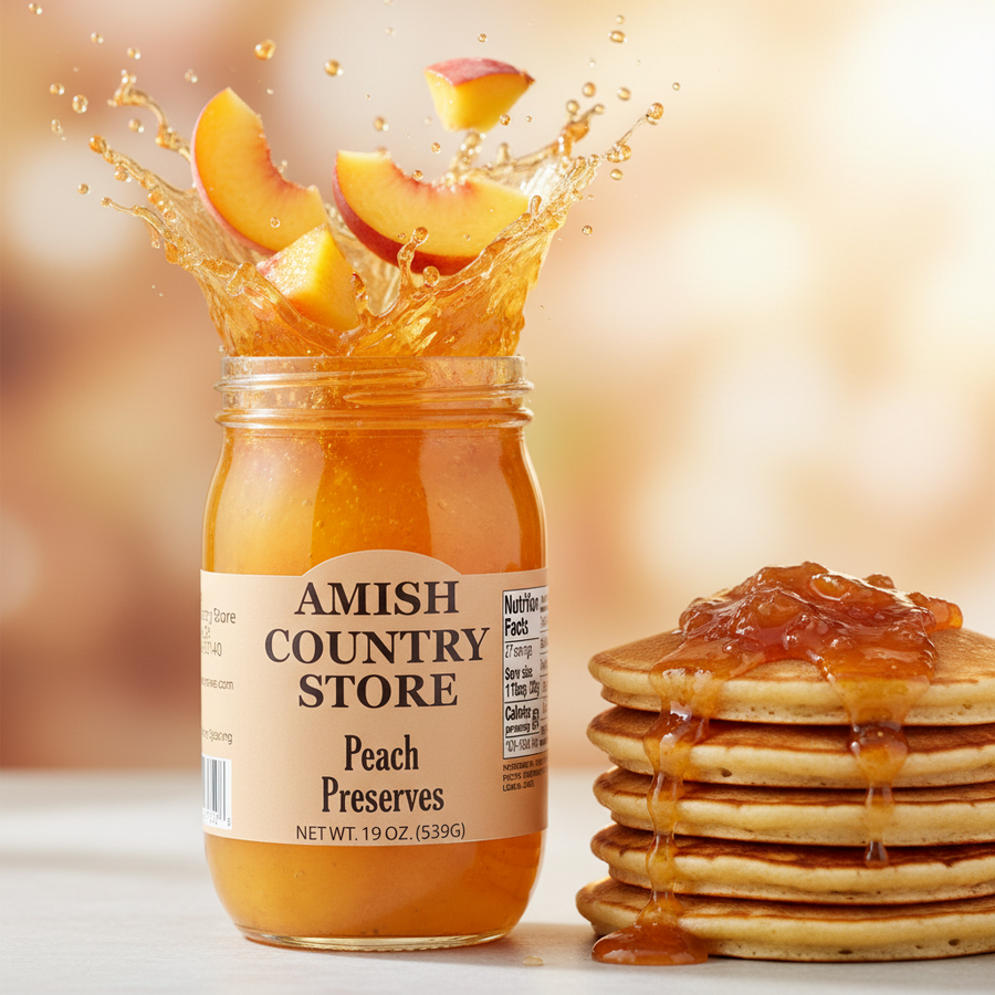 Peach Preserves | Golden Southern-Style Fruit Spread | 16 oz – product image 1
