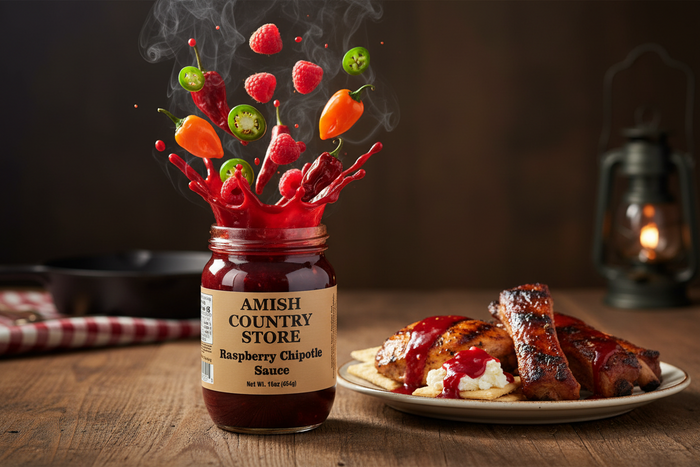 Raspberry Chipotle Sauce | Sweet Heat Glaze & Dip | 16 oz – product image 1