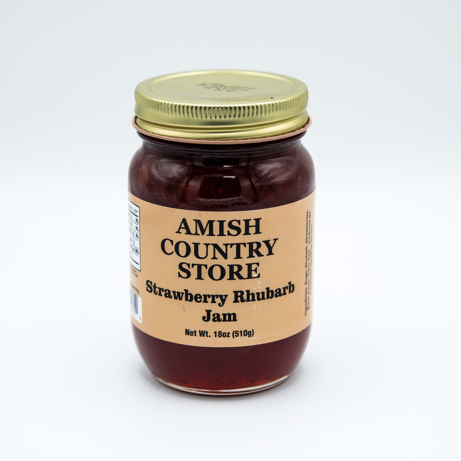 Strawberry Rhubarb Jam front package label