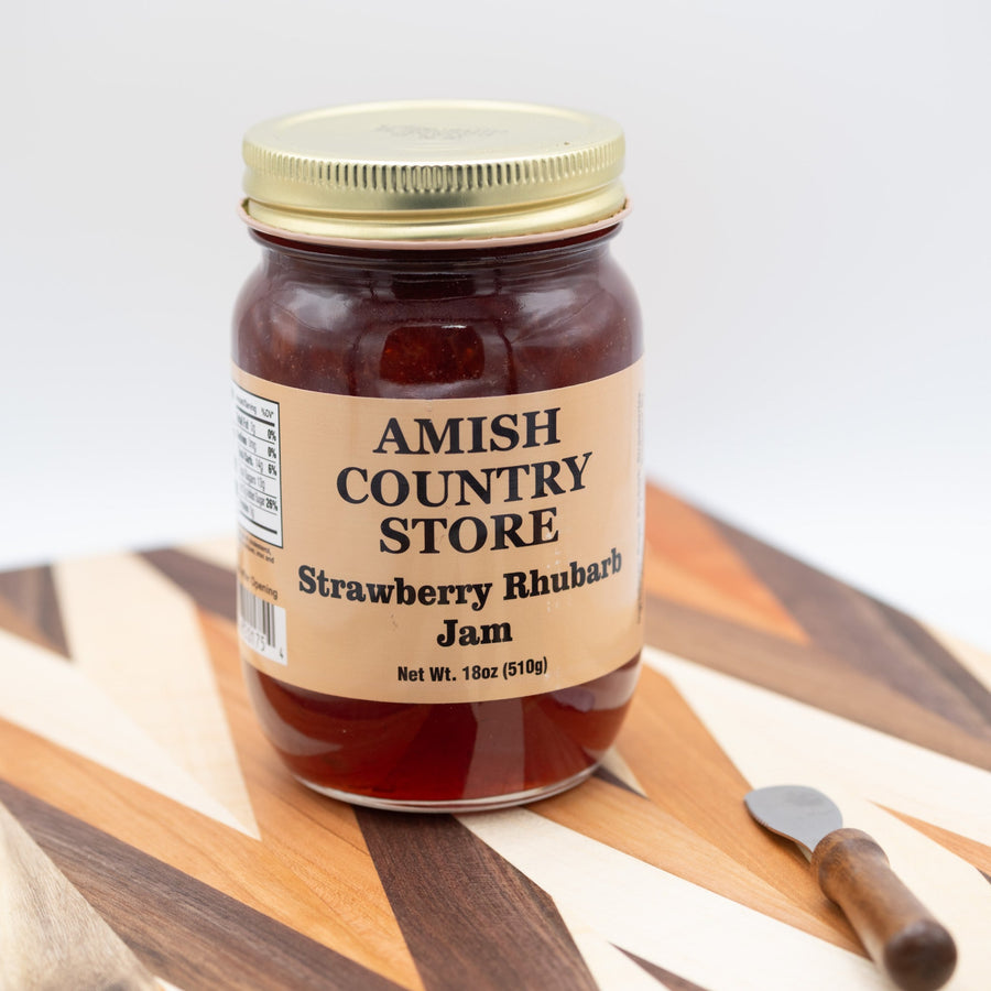 Strawberry Rhubarb Jam package contents and rear view