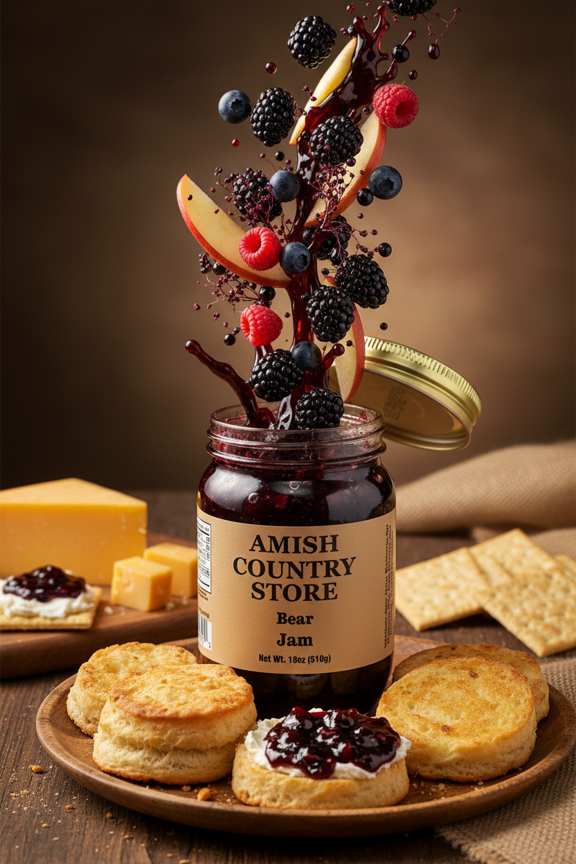 B-E-A-R Jam | Blackberry, Elderberry, Apple & Raspberry Spread | 18 oz – product image 1