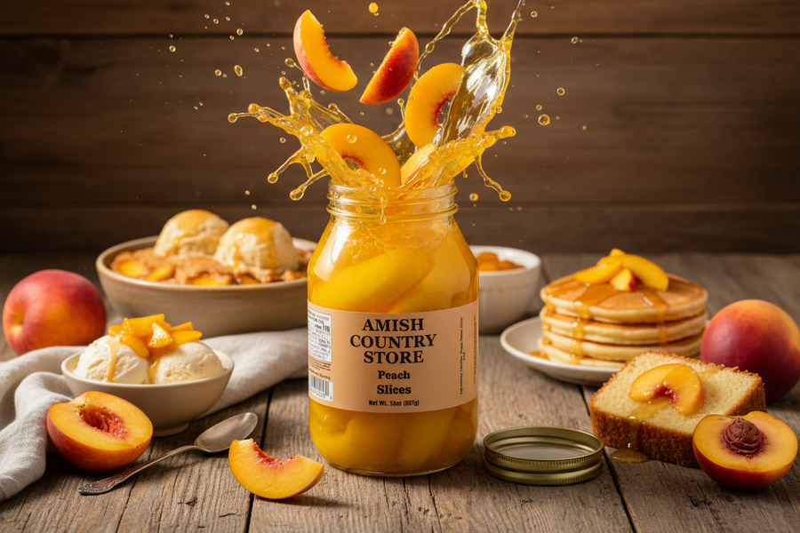 Jarred Sliced Peaches in Syrup | Country Pantry Favorite | 32 oz – listing photo 1
