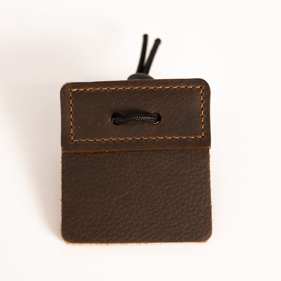 3-Under Leather Archery Tab — tab with adjustable cord lock