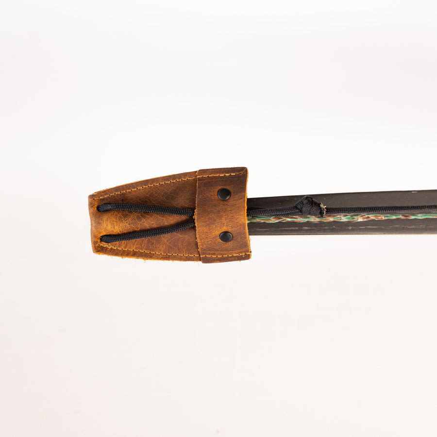 Leather Bow Stringer for Recurve Bows & Longbows — leather pocket fitted over a bow tip