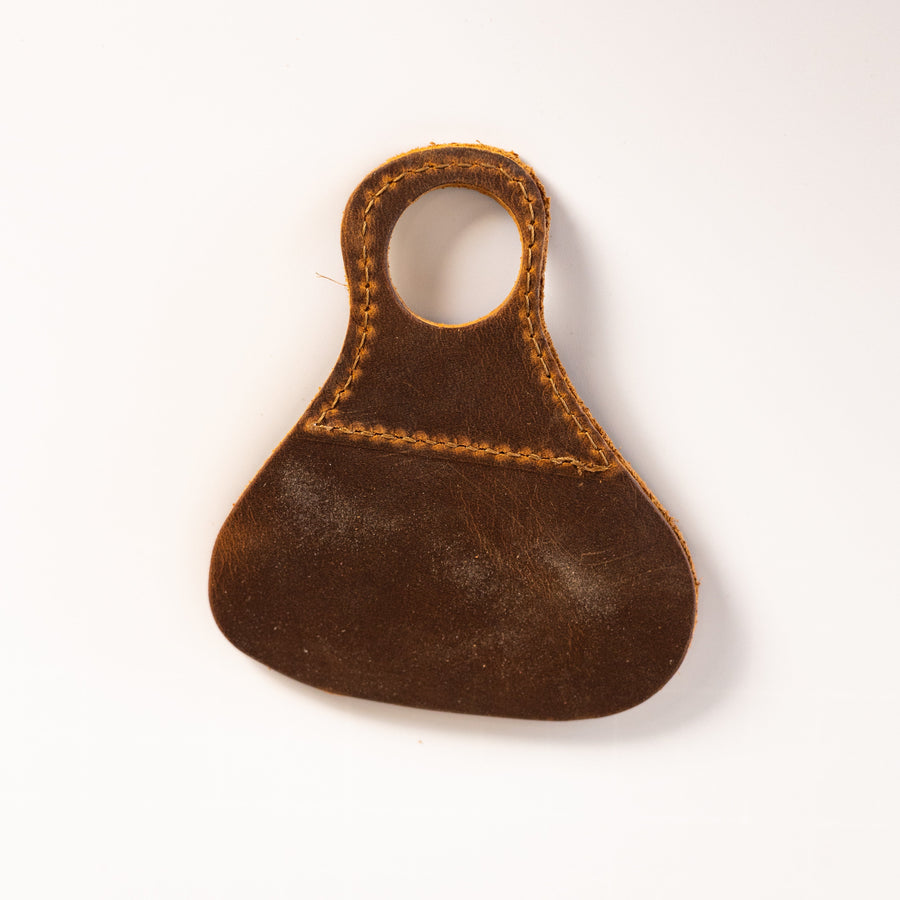 YES Tab 3-Under Archery Finger Tab — front view of leather tab