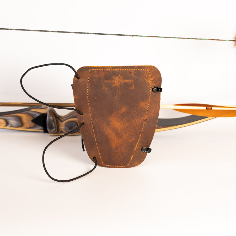 Ultimate Leather Archery Armguard — Ultimate armguard with adjustable cords