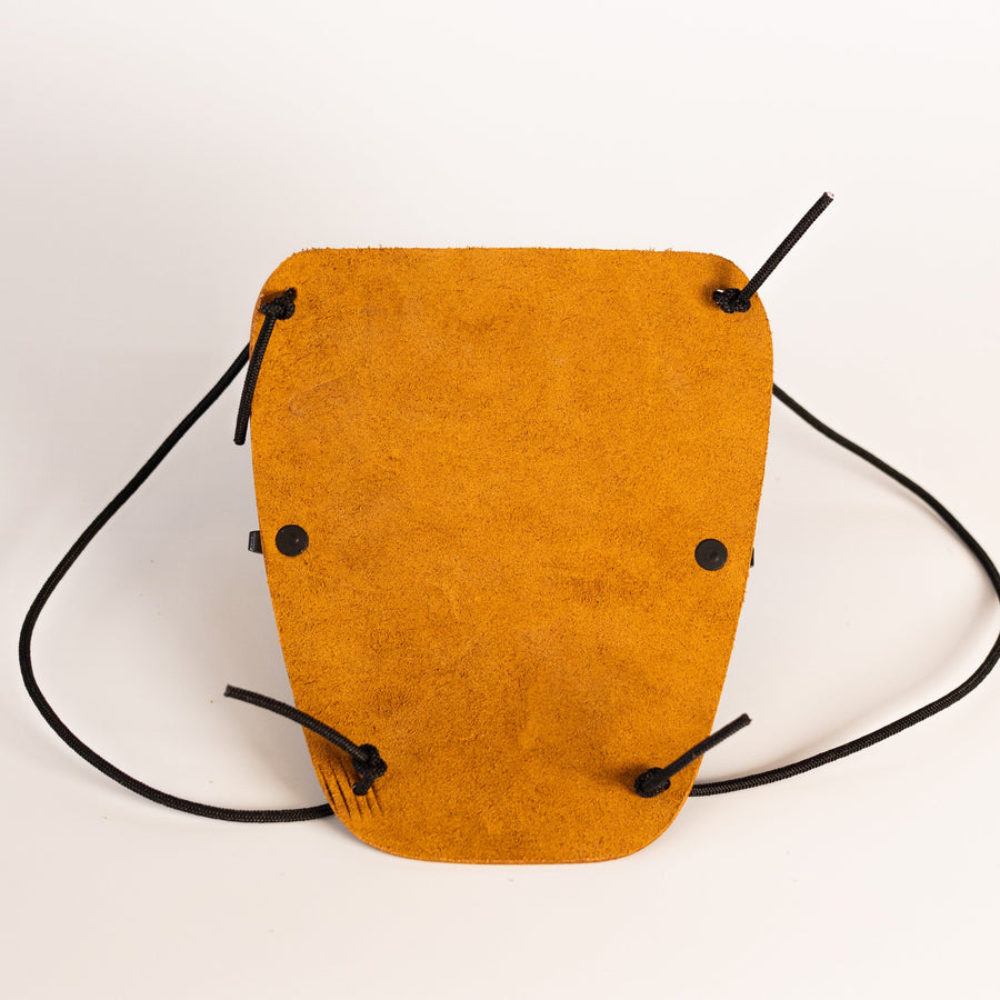 Essential Leather Archery Arm Guard — reverse side of reversible arm guard