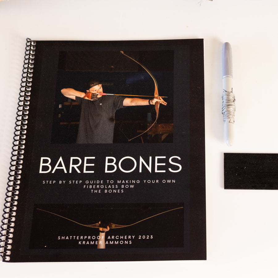 Bare BONES Fiberglass Bow-Building Kit — Bare BONES instructional booklet