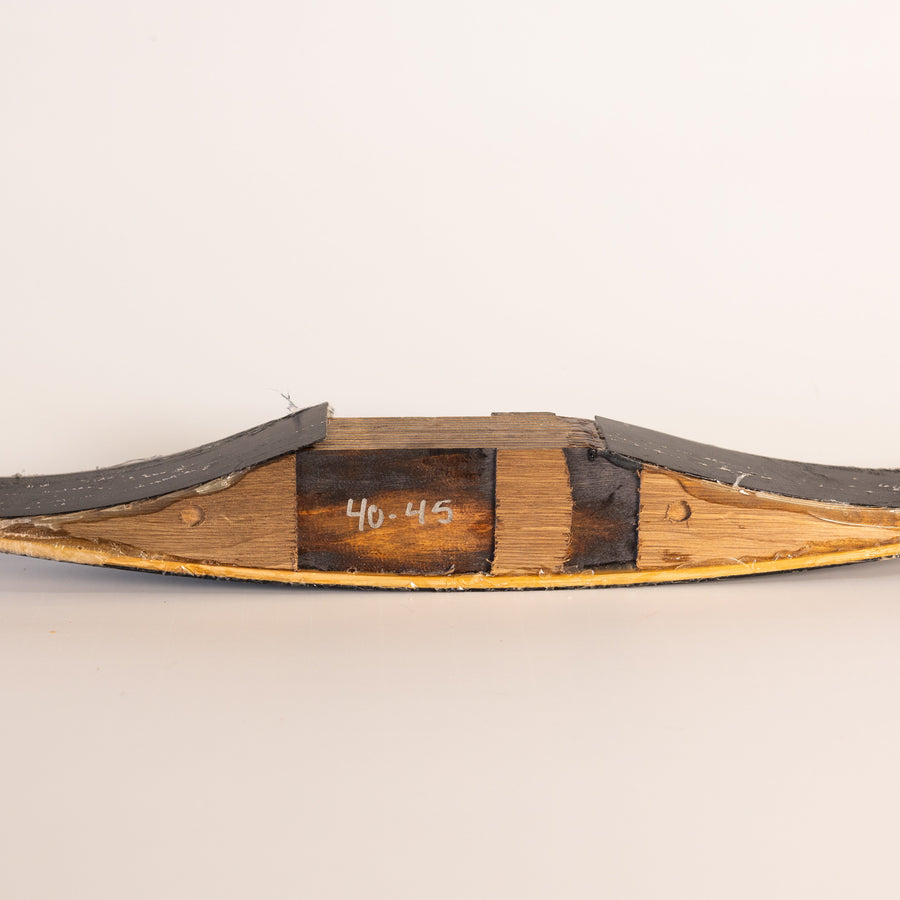 Bare BONES Fiberglass Bow-Building Kit — walnut handle close-up