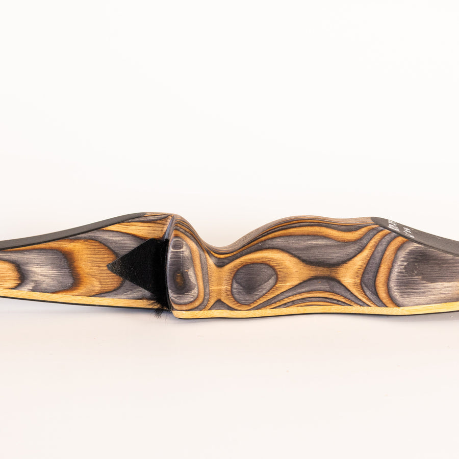 BONES Reflex-Deflex Longbow — arrow shelf and handle contour