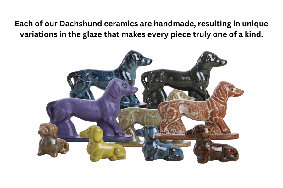 Examples of natural glaze variation in handmade Willow ceramic pieces