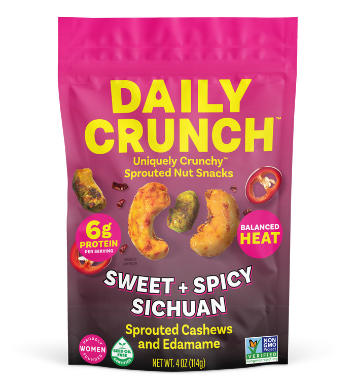 Sweet & Spicy Sichuan Sprouted Cashew & Edamame Snack — product image