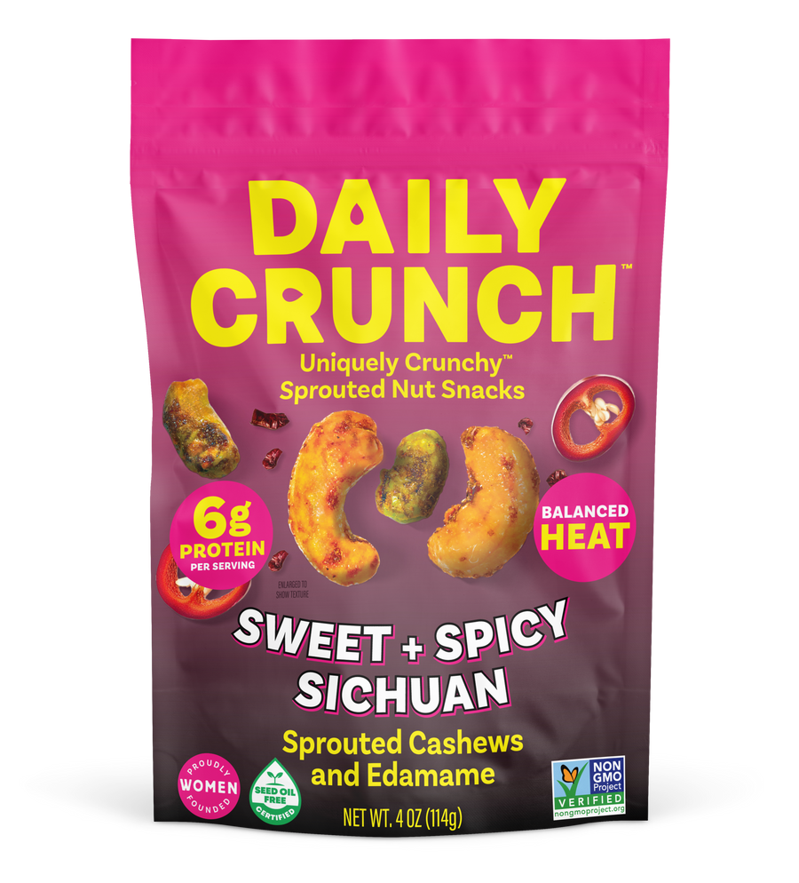 Sweet & Spicy Sichuan Sprouted Cashew & Edamame Snack — product image