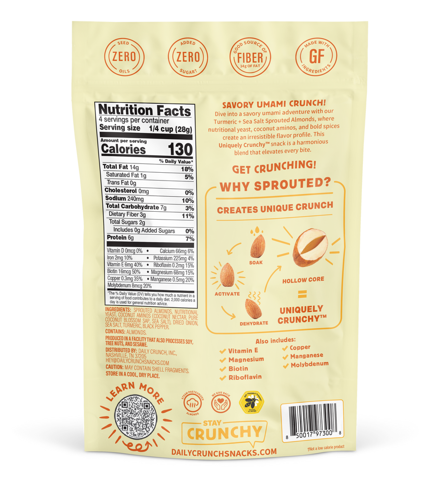 Turmeric & Sea Salt Sprouted Almonds — product image