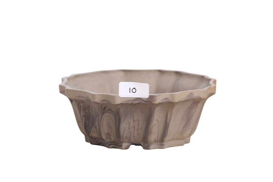 5-Inch Flower Bonsai Pot - Marbled No. 10