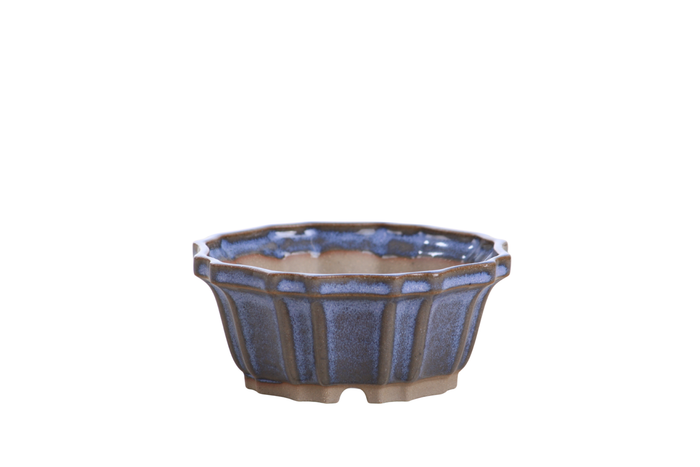 4.5-Inch Flower Bonsai Pot - Denim