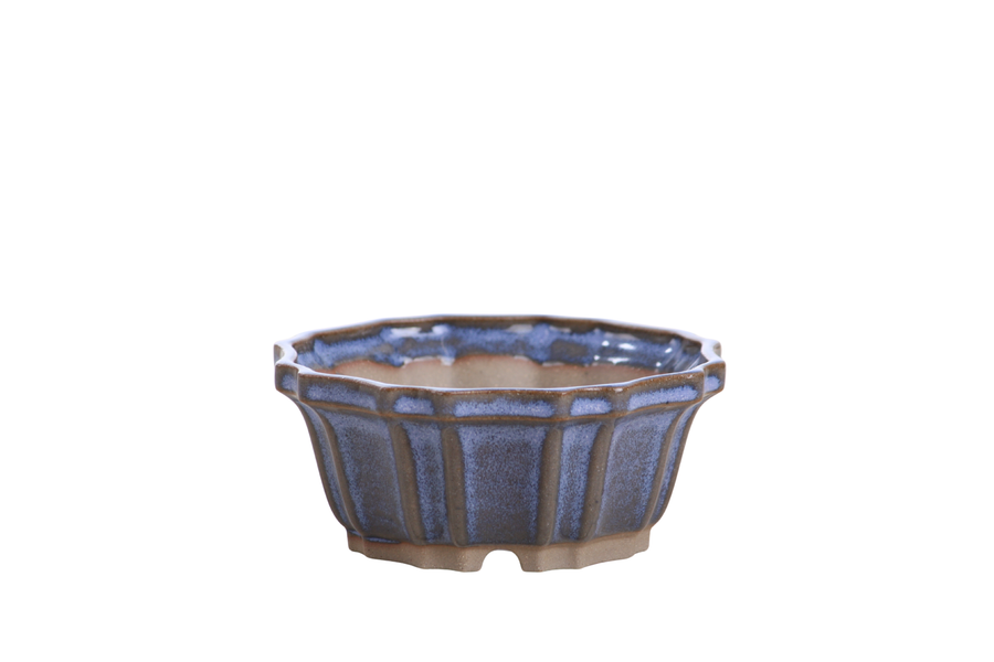 4.5-Inch Flower Bonsai Pot - Denim